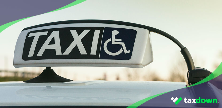 Imagen de un taxi, transporte adaptado para discapacitados.